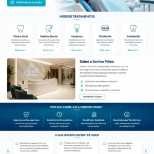 Criação de site para Clínica Odontológica Landing Page