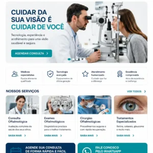 Criação de site para Centro de Oftalmologia
