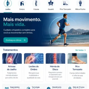 Criação de site para Clínica Ortopédica
