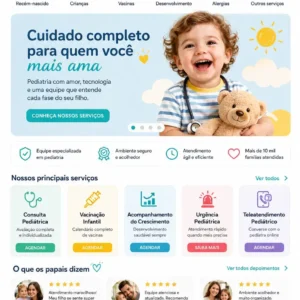 Clínica Pediátrica Criação de Site e Desenvolvimento de Site