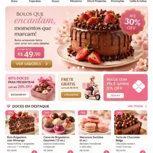 Criação de site para Doceria