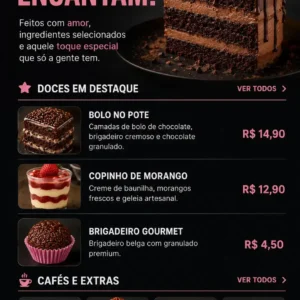 Criação de site para Confeitaria e Doces