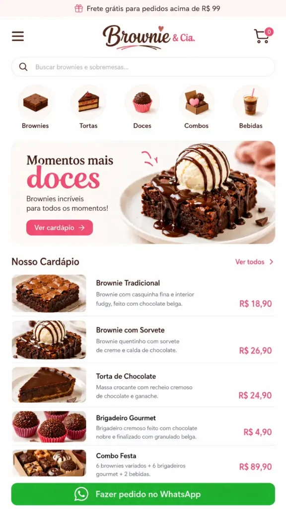 Criação de Sites para Restaurantes