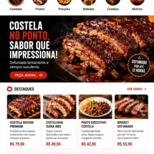 Criação de site para Costelaria