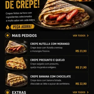 Criação de site para Creperia