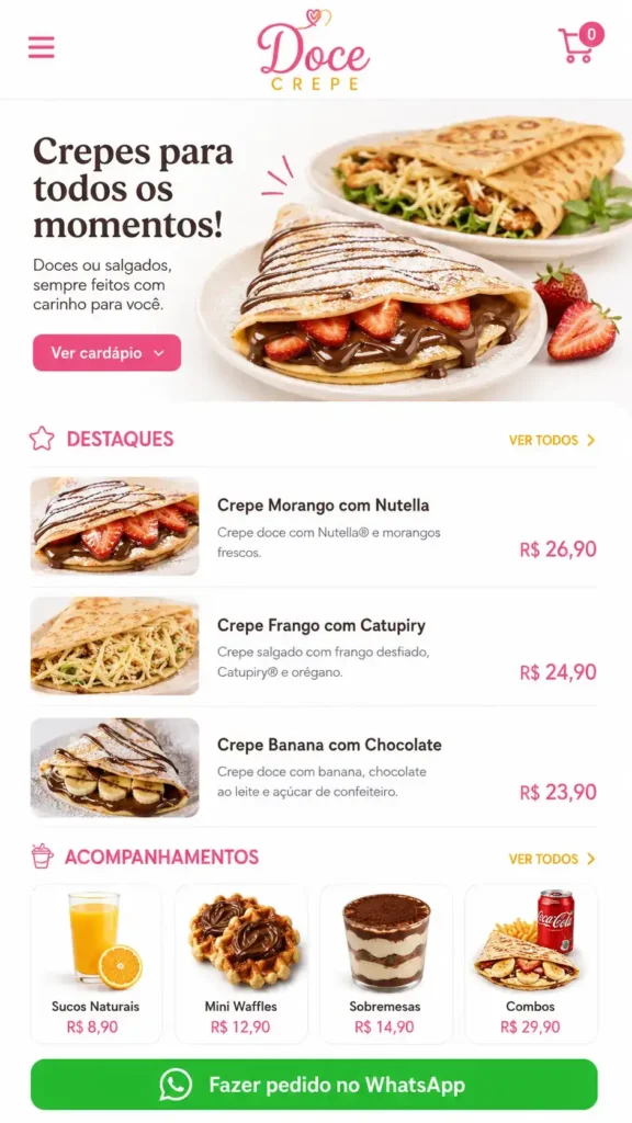 Criação de Sites para Restaurantes