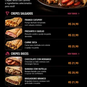 Criação de site para Creperia Neon