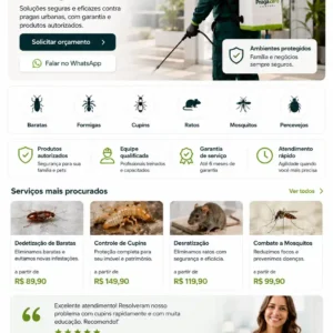 Criação de site para Controle de Pragas Urbanas