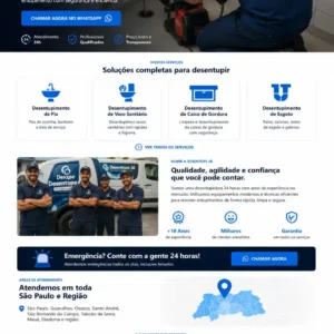 Criação de site para Desentupidora 24 Horas