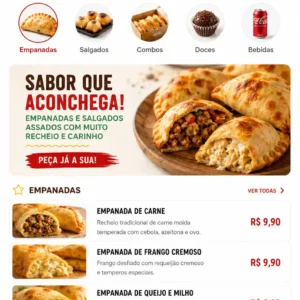 Criação de site para Empanadas Delivery