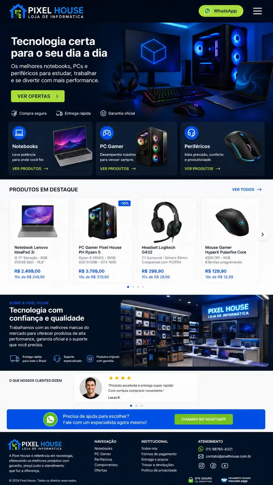 Criação de site para Empresa de Tecnologia Landing Page