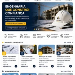 Criação de site para Engenharia Civil
