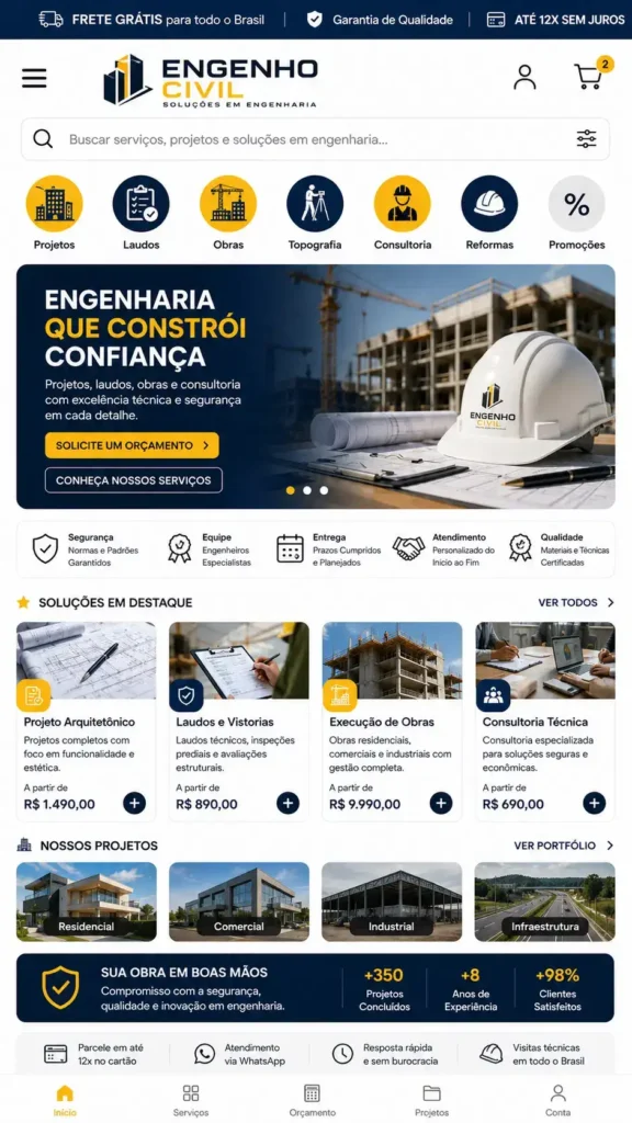 Imobiliárias Construção Arquitetura e Engenharia