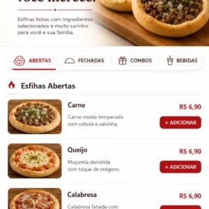 Criação de site para Esfiharia Delivery com Pedidos no WhatsApp
