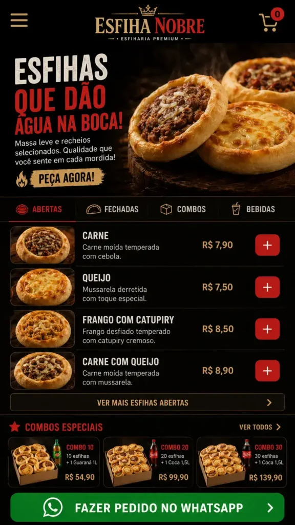 Criação de Sites para Restaurantes