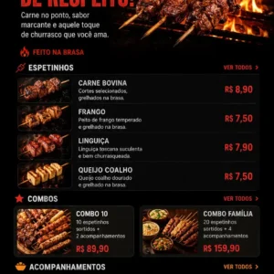 Criação de site para Espetinhos Delivery