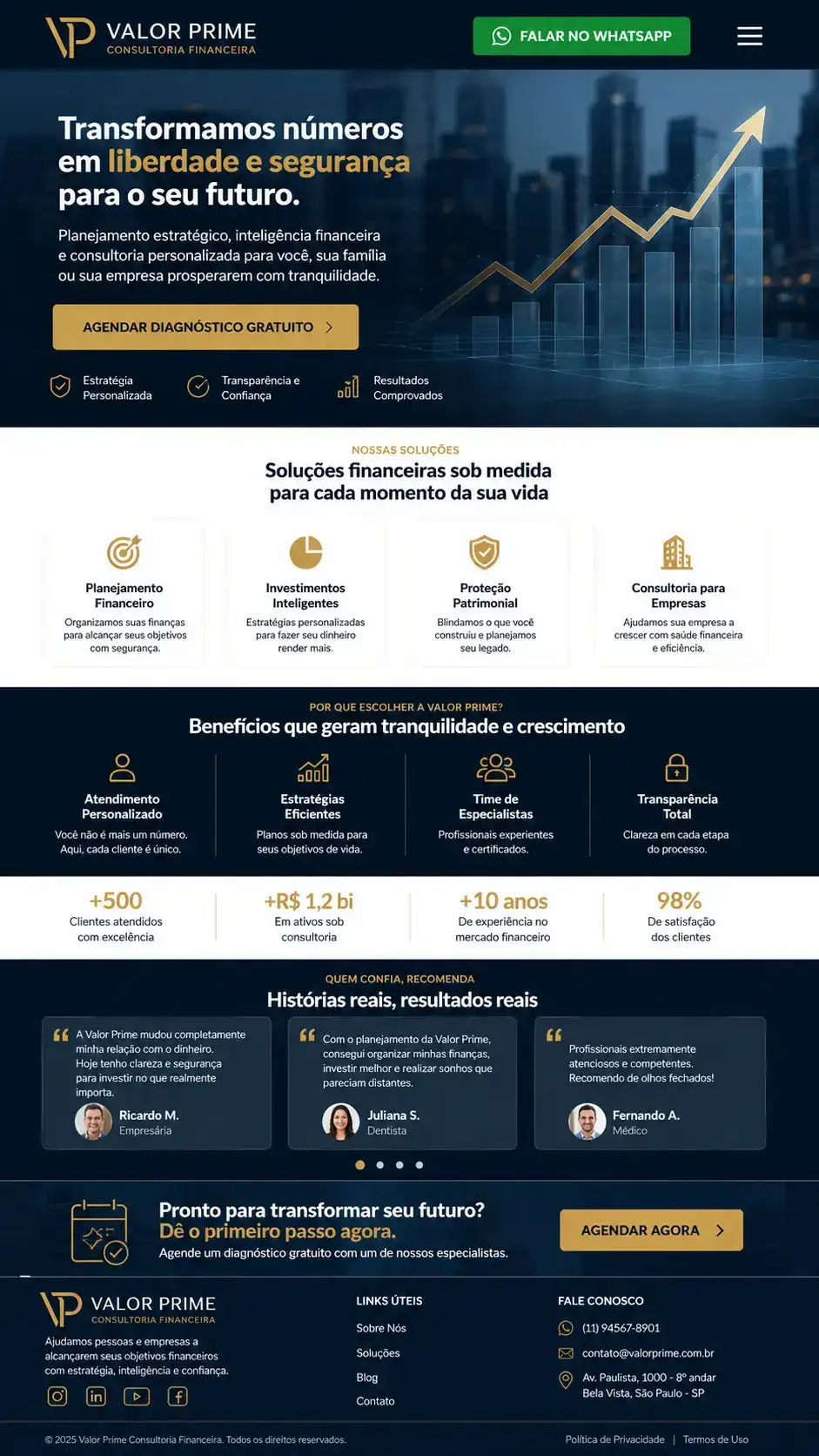 Criação de site para Financeira