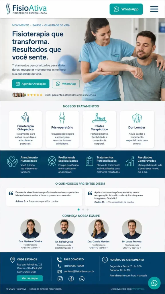 Criação de Site para Clínica