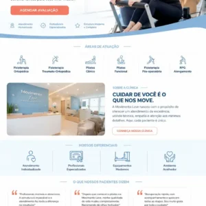 Criação de site para Fisioterapia e Pilates