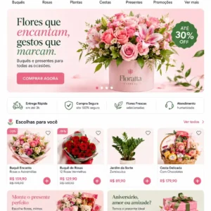Criação de site para Floricultura