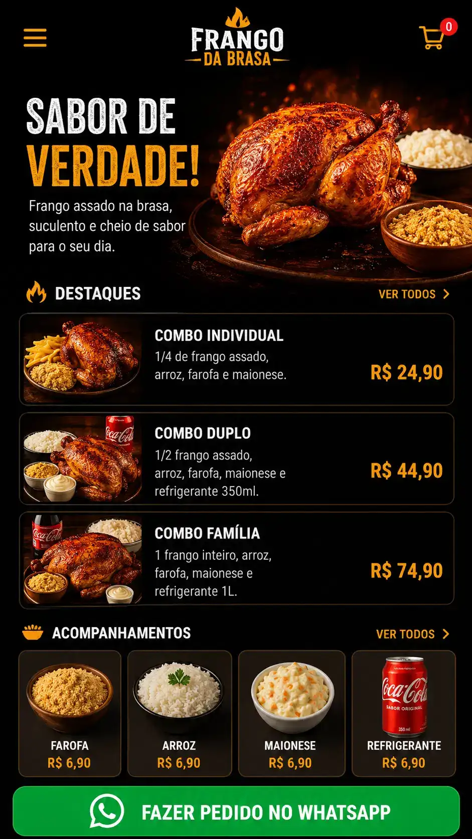 Frango Assado Delivery Criação de Site Profissional e Desenvolvimento de Site