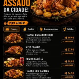 Frango Assado Delivery Criação de Site e Desenvolvimento de Site
