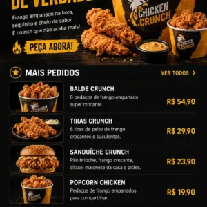 Criação de site para Frango Frito Delivery com Cardápio Online