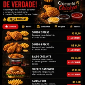 Criação de site para Frango Frito Delivery
