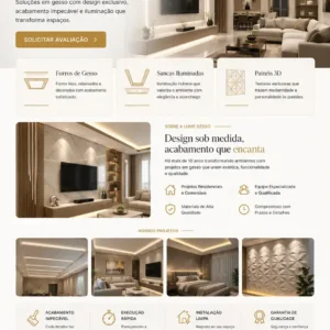 Criação de site para Gesso e Drywall Landing Page