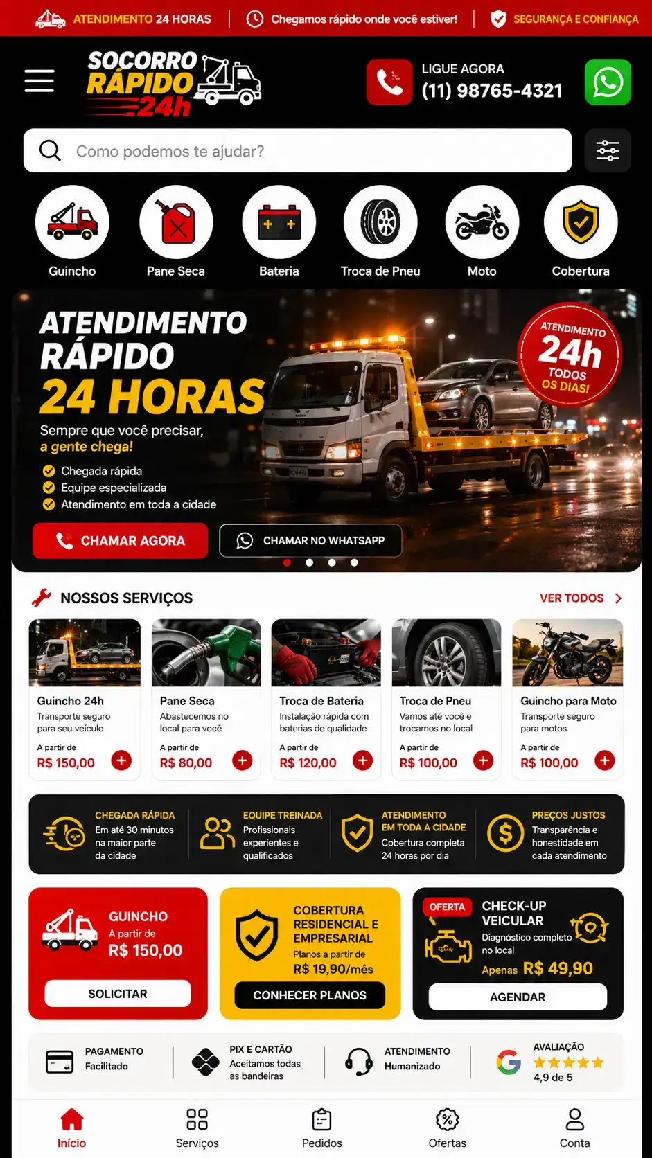 Criação de site para Guincho 24 Horas