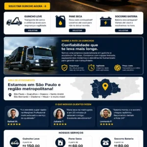 Criação de site para Guincho 24 Horas Landing Page