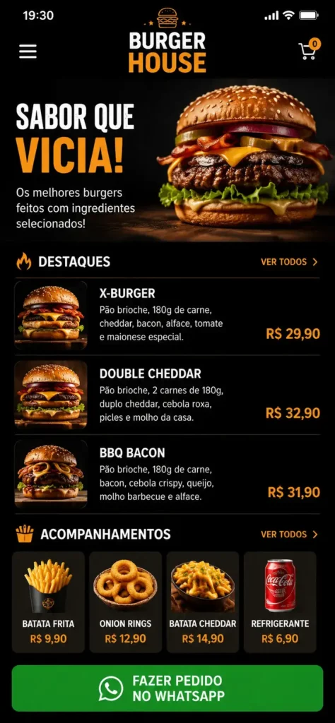 Criação de Sites para Restaurantes