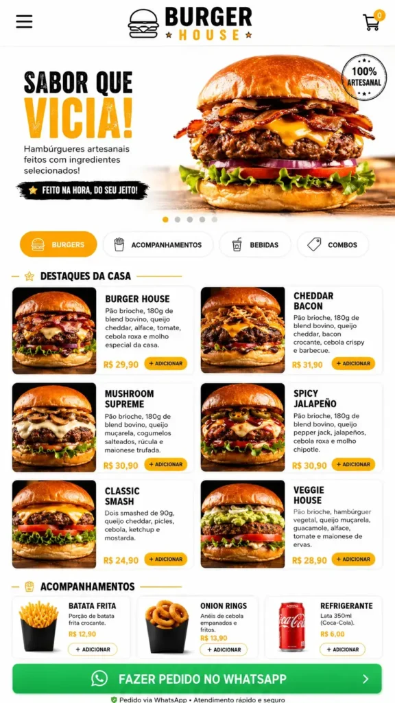 Criação de Sites para Restaurantes