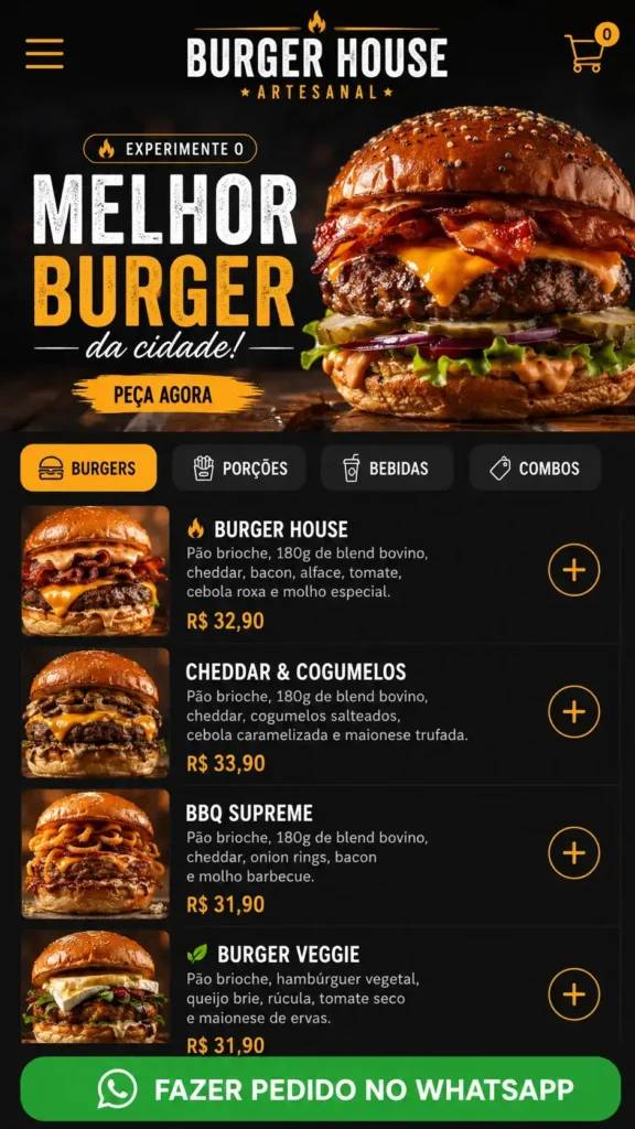 Criação de Sites para Restaurantes