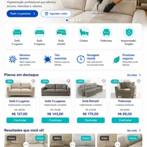 Criação de site para Higienização de Estofados Express