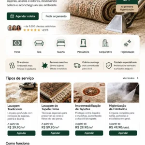 Criação de site para Lavagem de Sofás