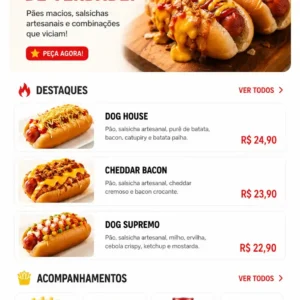 Criação de site para Hot Dog Delivery com Cardápio Digital