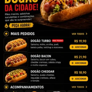 Criação de site para Hot Dog Delivery com Cardápio Online
