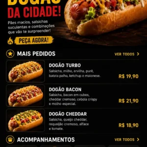 Criação de site para Hot Dog Delivery Mobile