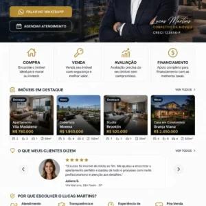 Criação de site para Imobiliária Landing Page