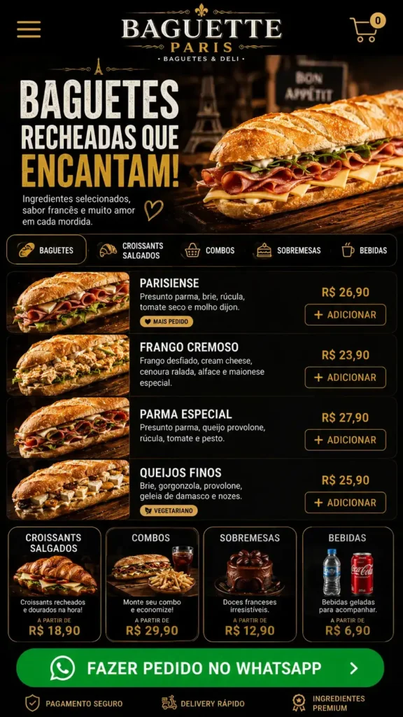 Criação de Sites para Restaurantes