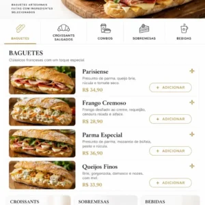 Criação de site para Lanchonete de Baguetes