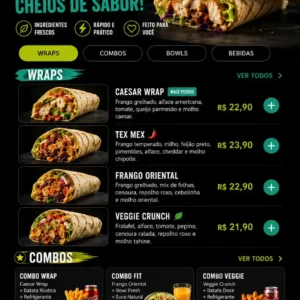 Criação de site para Lanchonete Saudável com Cardápio Online