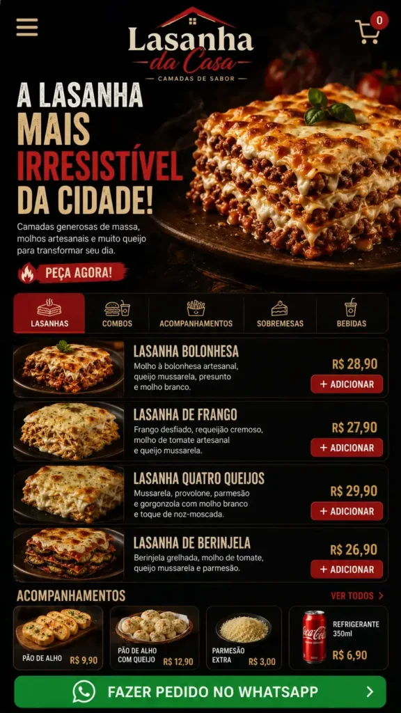 Criação de Sites para Restaurantes