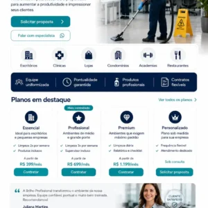 Criação de site para Higienização Comercial