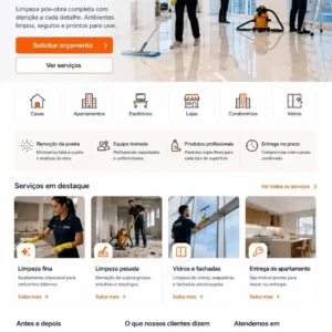 Criação de site para Higienização Pós-obra