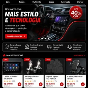 Criação de site para Loja de Acessórios Automotivos Loja Online