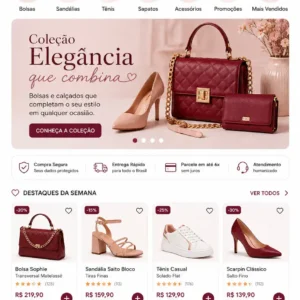 Criação de site para Loja de Bolsas Loja Online