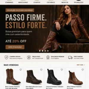 Loja De Botas Criação de Site Profissional e Desenvolvimento de Site