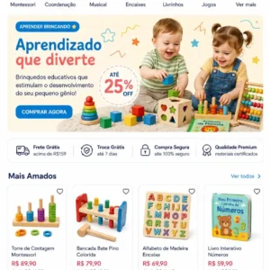 Criação de site para Loja de Brinquedos Loja Online